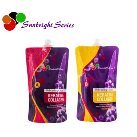 Sunbright Series Rebonding Hair Straightening Cream Keratin Collagen