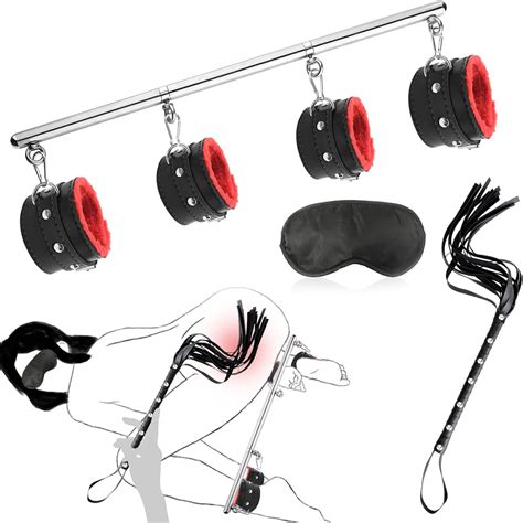 BDSMYOU Handschellen Sex Bett Spreizstange Sexspielzeug Verstellbar BDSMs Spielzeug Hart