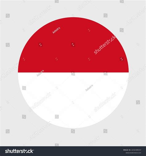 Vector Illustration Flat Round Shaped Indonesia Stock Vector Royalty Free 2232349157