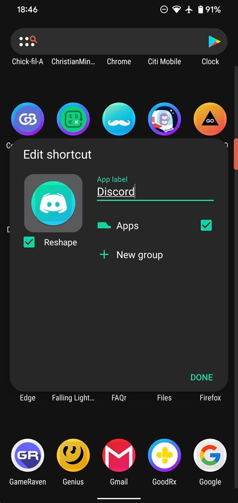 how to change the icons of apps