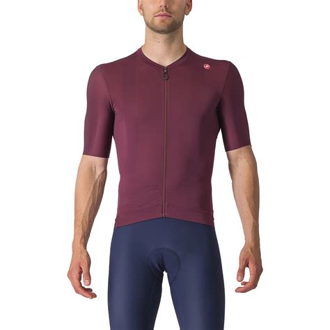 Castelli Maglia A Maniche Corte Uomo Espresso Deep Bordeaux Silver