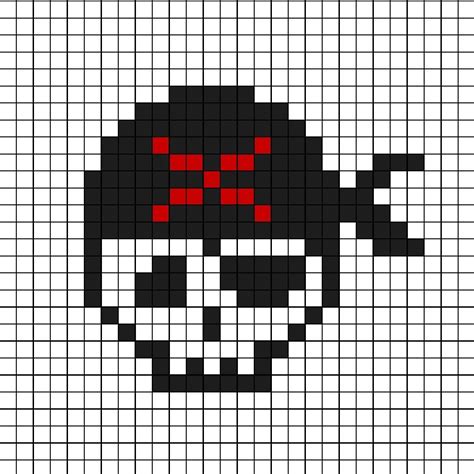 Pixel Art Pirate Skull | Easy Minecraft Pixel Art