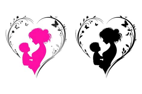 Premium Vector Mom And Baby Vector Art Illustration