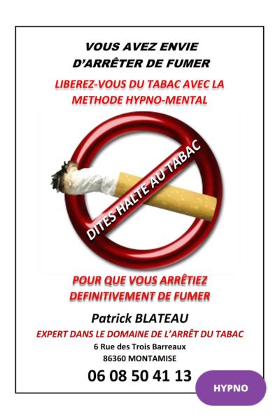 Flyer méthode hypno mental concernant l arrêt du tabac par l hypnose