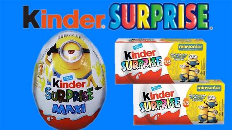 Kinder Surprise Maxi Minion Sürpriz Yumurtalar Açma Çocuklar Için