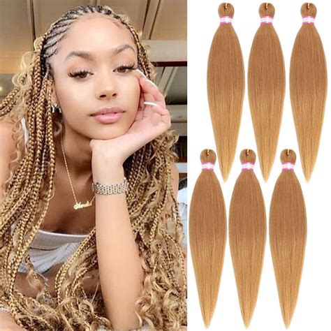 Buy Pre Stretched Braiding Hair Inch Packs Brown Braiding Hair Hot Water Setting