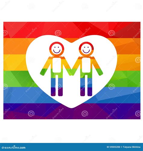 Gay Couple Symbol Stock Vector Illustration Of Together