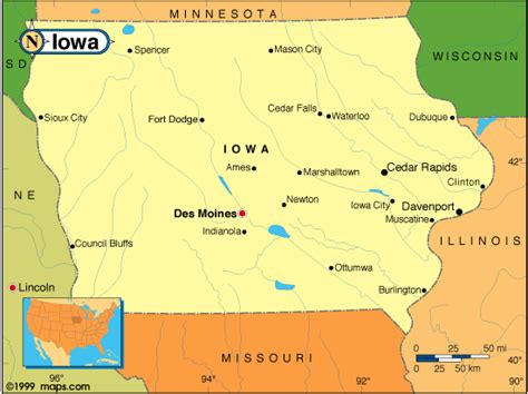 Iowa Cities Map