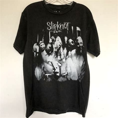 Slipknot Band Tee Made On Soft Washed Down Cotton Black T Shirt With A