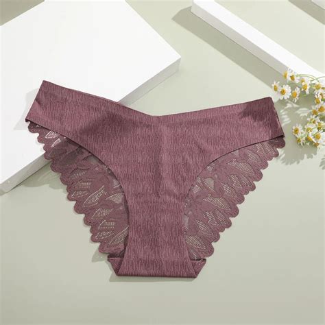 Panda Calzones Tipo Bikini Liso Con Encaje En La Parte Posterior Pack X Falabella