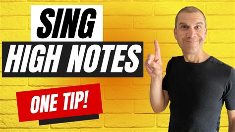 How To Sing High Notes One Key Tip YouTube