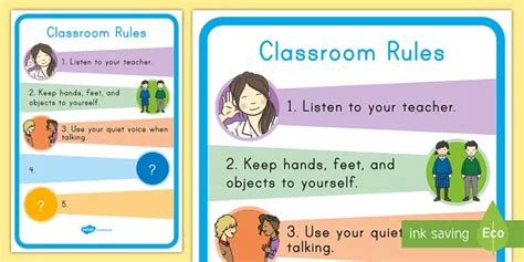 Positive Kindergarten Classroom Rules