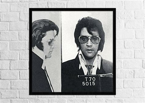 Elvis Presley Mugshot Elvis Presley Poster Vintage Elvis Etsy