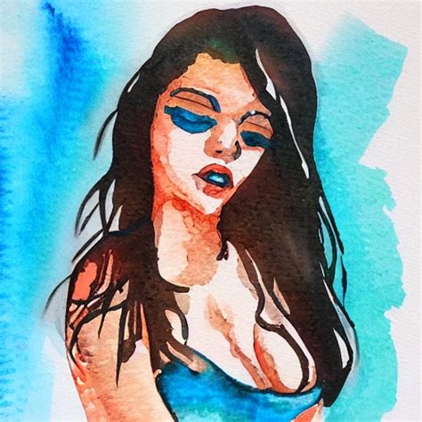 Hot Girl Water Color 3D Arthub Ai