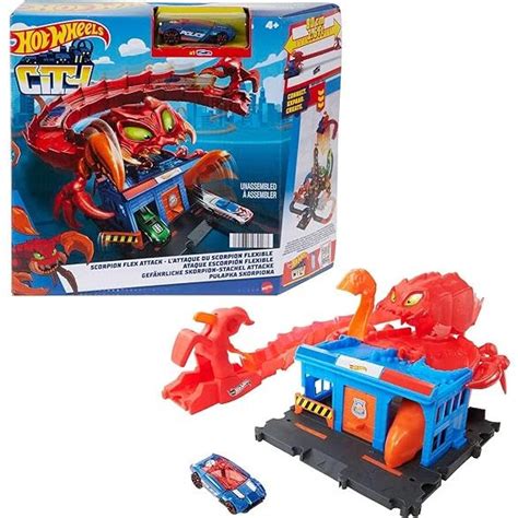 Pista Hot Wheels City Ataque do Escorpião Flex HDR32 Mattel Shopee Brasil