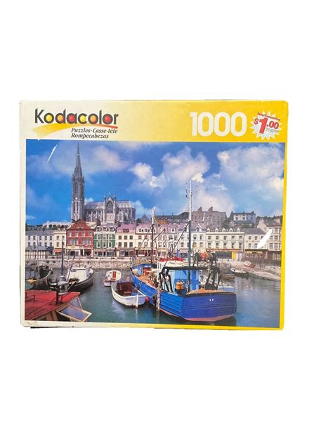 Kodacolor Jigsaw Puzzle Cobh Harbor Ireland 1000 Pcs 18 15 16 X 26 3