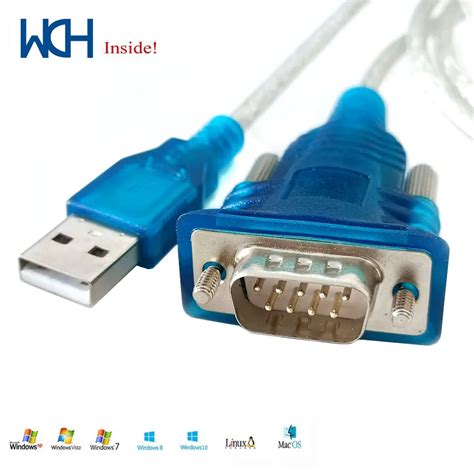 WCH CH340 Type C USB RS232 Micro-USB Serial Adapter Cable DB9 Male to ...
