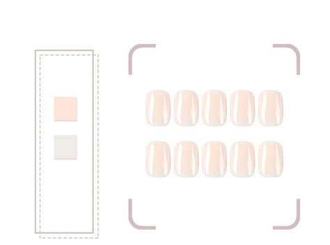 Mouyouglow Press On Nails Kurz Squoval Nude Beige Glossy Fake Nails With Glue Natural Solid