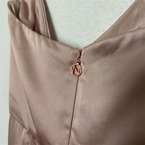 Nookie Dresses Nwt Nbd Emelie Nude Champagne Satin Strapless Gown Maxi Dress Size Small