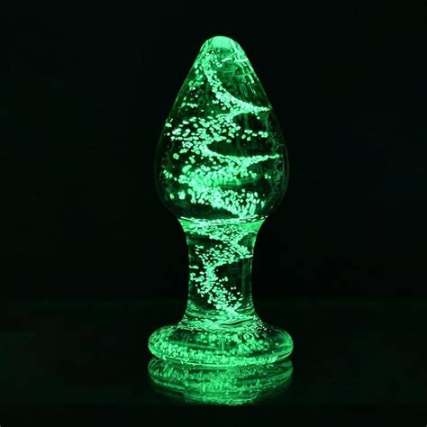 Amazon Glow In The Dark Dildo Crystal Glass Dildo Large Anal Plug Sex Toys For Women Men