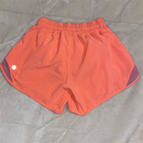 Lulu Neon Pink Hotty Hot Shorts Looks Orange But Depop