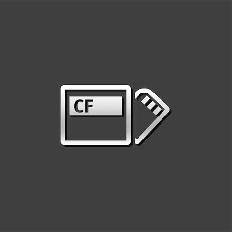 Premium Vector | Compact flash and sd card icon in metallic grey color ...