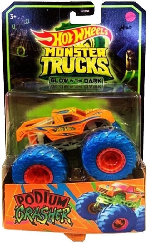 Базовая машинка Hot Wheels Машинка внедорожник 1 64 серии Светящиеся в темноте Monster Trucks