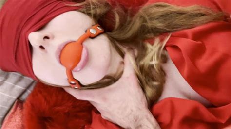 Pov Hard Fuck With Blindfolded Tied Up Ballgagged Redhead Slut In Red Lingerie
