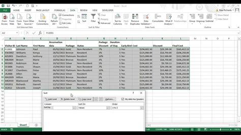 How To Sort Multiple Columns In Excel Youtube