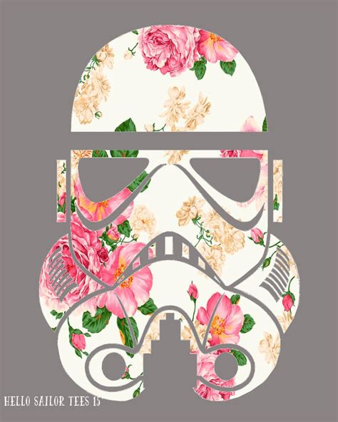 Floral Star Wars Stormtrooper Design 8x10 Art Print Etsy