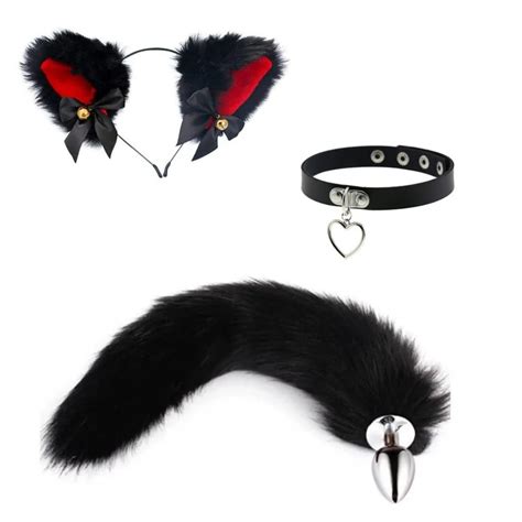 Furry Anal Plug Tail And Headband Ears For Cosplay Adult Sex Toy For Couples Kit Walmart