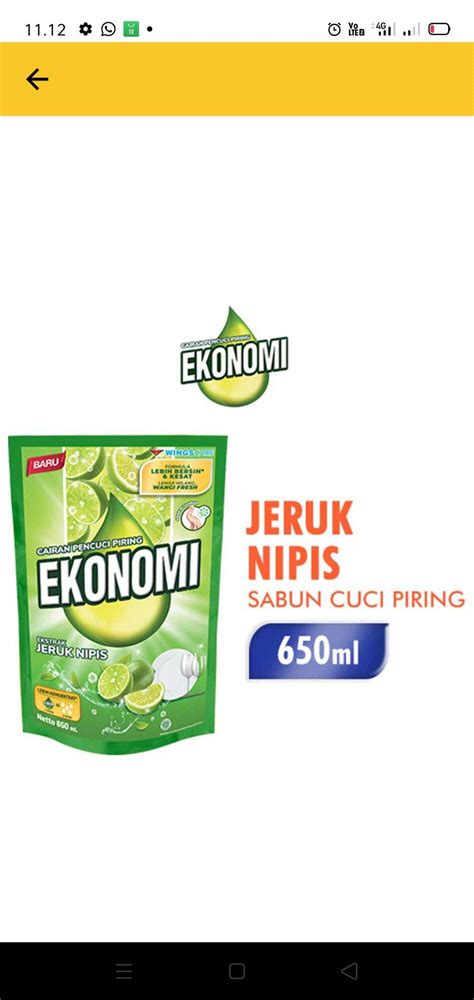 Ekonomi Pencuci Piring Jeruk Nipis Ml Lazada Indonesia