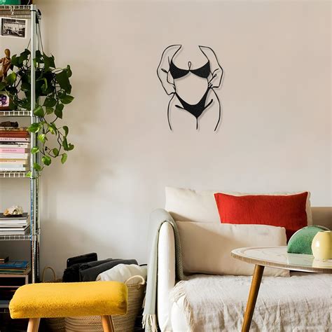 Naked Woman Metal Wall Art Elegant Metal Wall Hanging For A Modern Bedroom Or Bathroom Metal