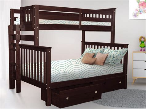 Bunk Beds with 2 Drawers for Storage