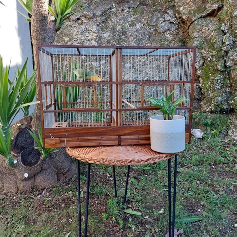 Large Rectangular Bird Cage Brown Padaworks