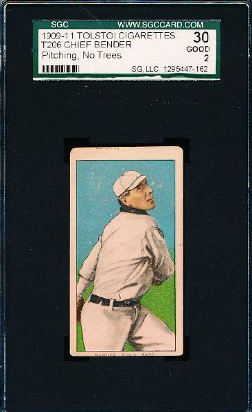 Lot Detail 1909 11 T206 Baseball Chief Bender Phila Amer Pitching