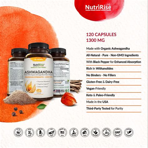 Nutririse Mg Made With Organic Ashwagandha Root Powder Black