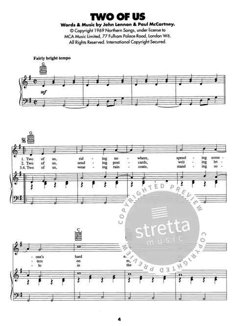 Let It Be Von The Beatles Im Stretta Noten Shop Kaufen