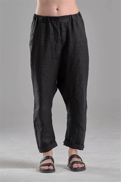 Loose Cropped Linen Pants