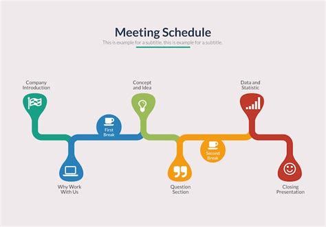 Premium Vector Meeting Schedule Timeline Infographic