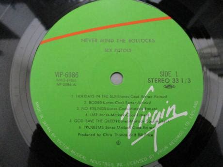 Backwood Records Sex Pistols Never Mind The Bollocks Japan Virgin LP OBI NM Used Japanese