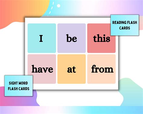 Sight Words Flashcards Printable, Kindergarten to 3rd Grade Sight Words ...