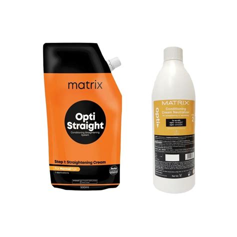 matrix opti straight normal straightening cream ml neutralizer cr