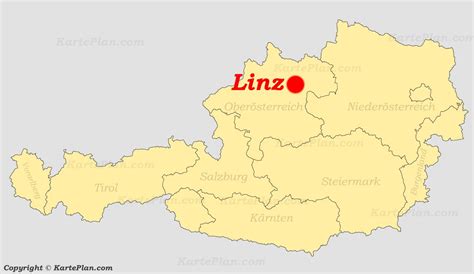 Linz Auf Der Sterreich Karte