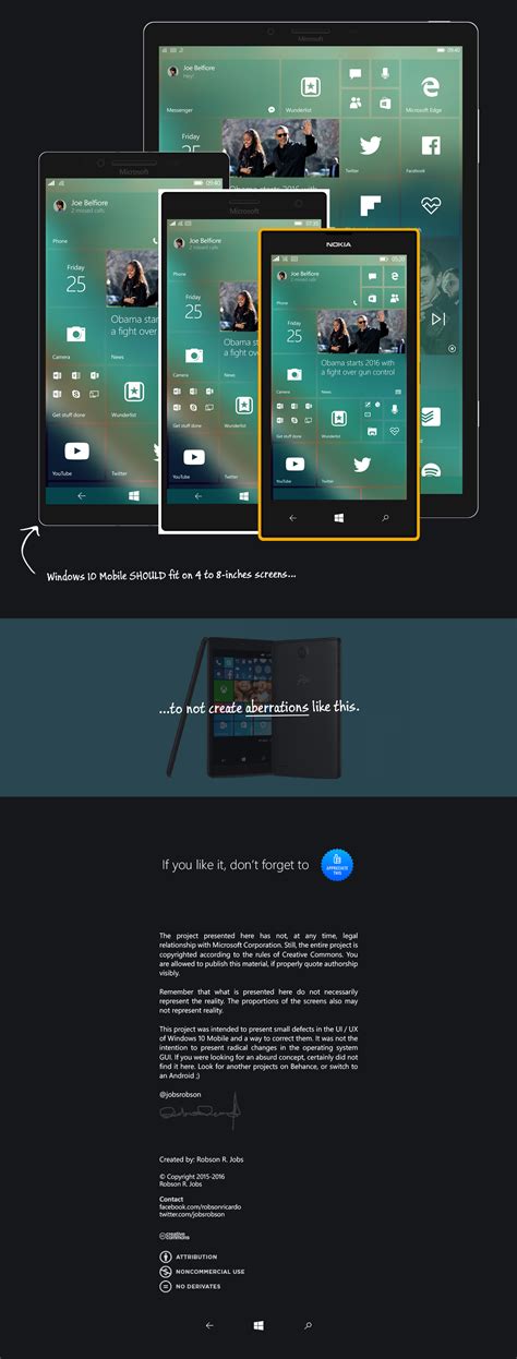 Windows 10 Mobile: Thinking about Details :: Behance