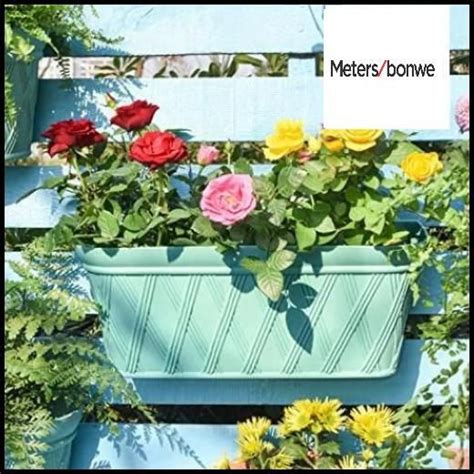 Цветочный горшок Sungmor Пластик, красный, прямоугольные, настенные ...