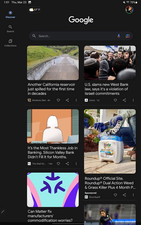 Google app testing navigation rail for Android tablets again [U]