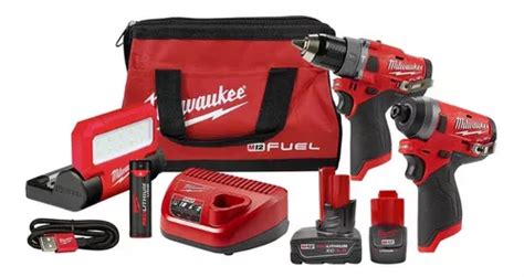 Martelo Rotativo Vermelho Sem Escova Milwaukee M12 Fuel E Chave De