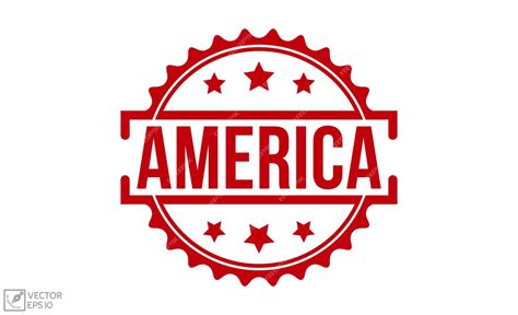 Premium Vector America Red Rubber Stamp Vector Design