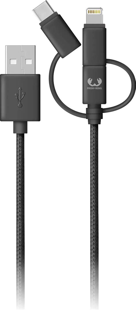 Fresh N Rebel Combo USB C Lightning Micro USB Naar USB A Kabel 2